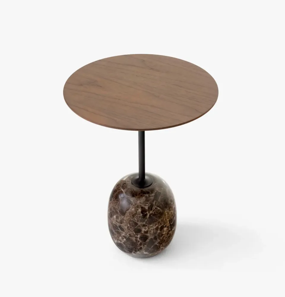 Lato Mesa LN8, Lacquered walnut-Emperador marble*&Tradition New