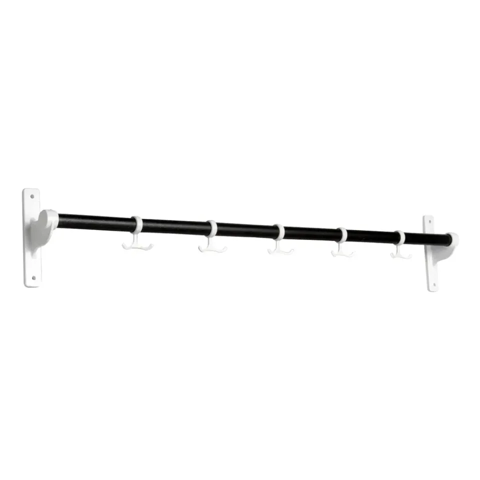 Listón de ganchos Nostalgi 100 cm, roble teñido de negro-blanco*Essem Design