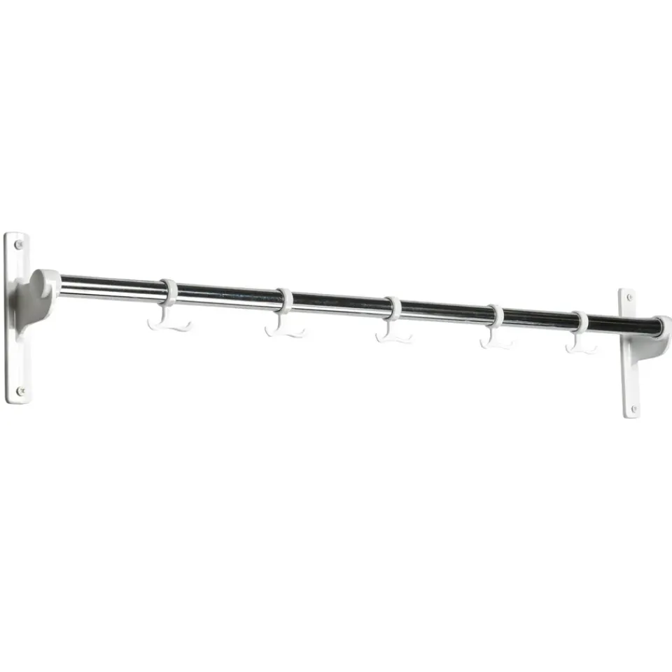 Listón de ganchos Nostalgi 100 cm, cromo/blanco*Essem Design Sale