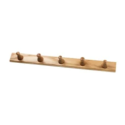 Listón de ganchos Q3 Allé 5 ganchos, Oak nature lacquered*FDB Møbler Outlet