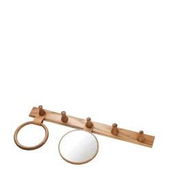 Listón de ganchos Q3 Allé 5 ganchos, Oak nature lacquered*FDB Møbler Outlet