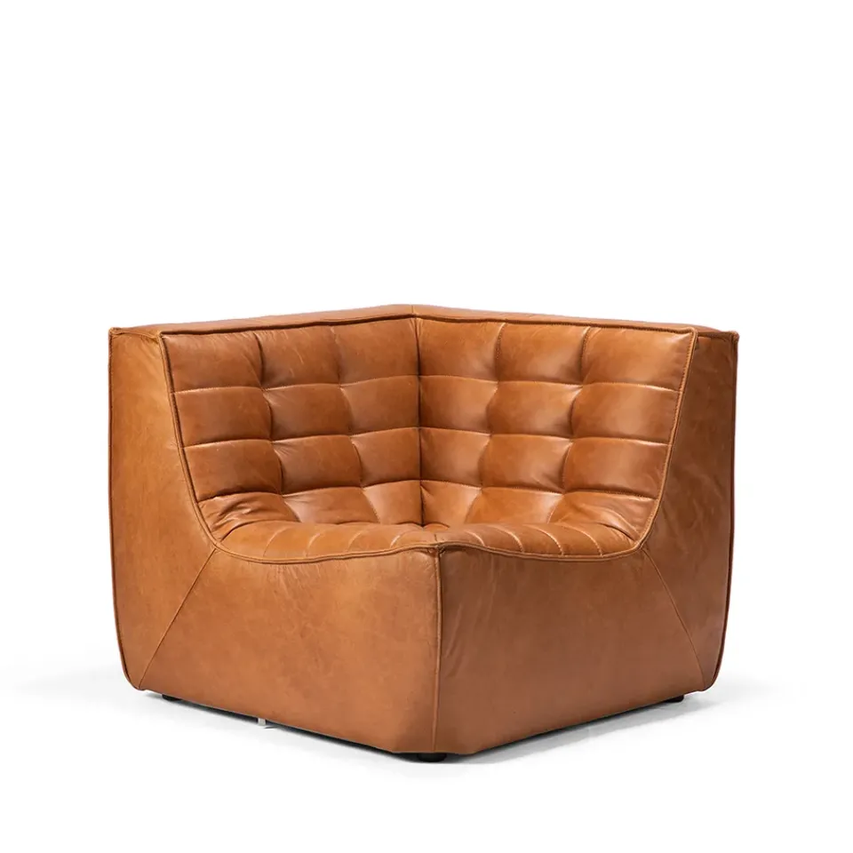 Módulo de esquina N701 recto, Cuero old saddle*Ethnicraft Sale