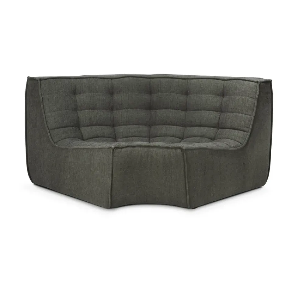 Módulo de esquina N701 redondeado 90°, Tela Moss Eco*Ethnicraft Hot