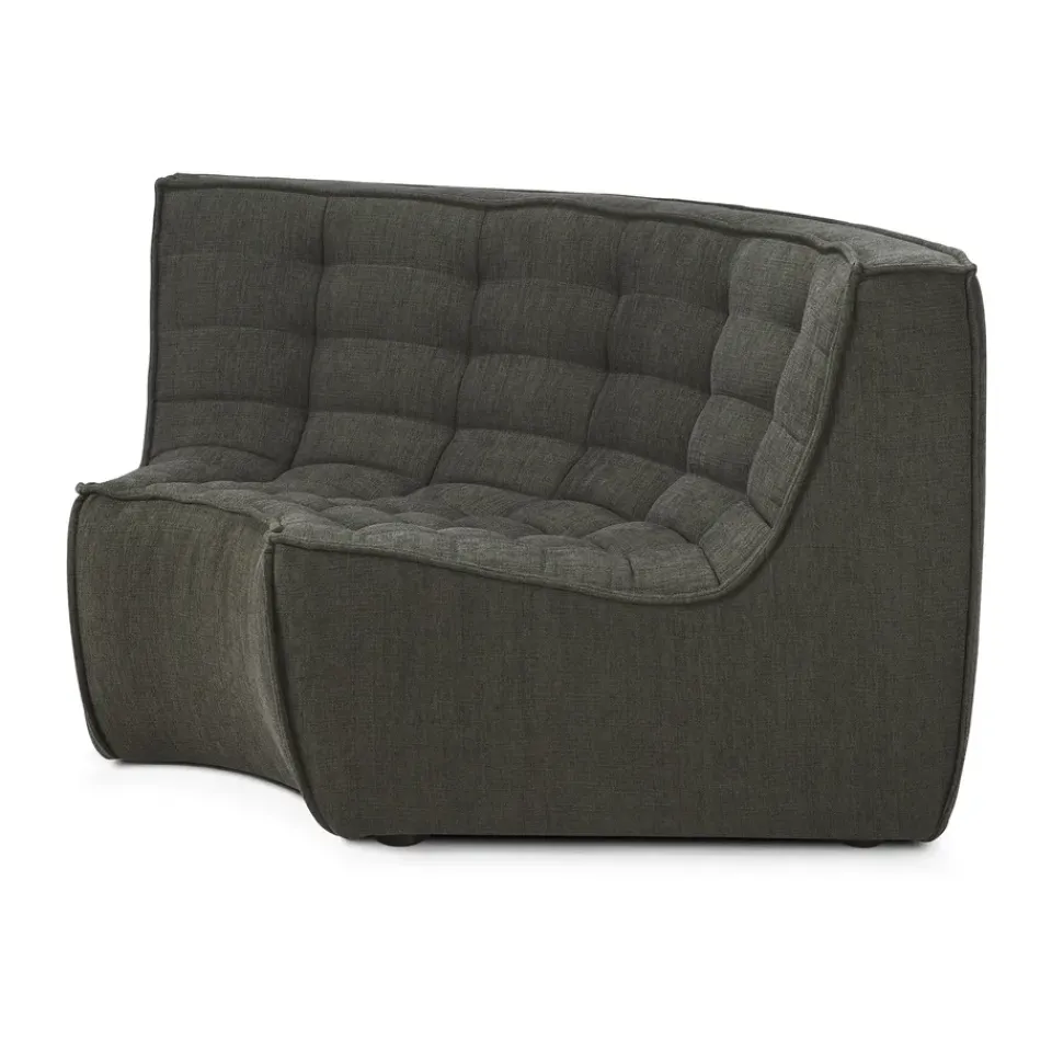 Módulo de esquina N701 redondeado 90°, Tela Moss Eco*Ethnicraft Hot