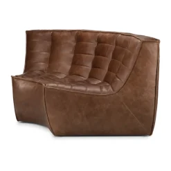Módulo de esquina N701 redondeado 90°, Cuero Chestnut*Ethnicraft New