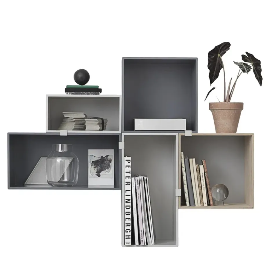 Módulo de estantería Mini Stacked small, claro*Muuto Hot