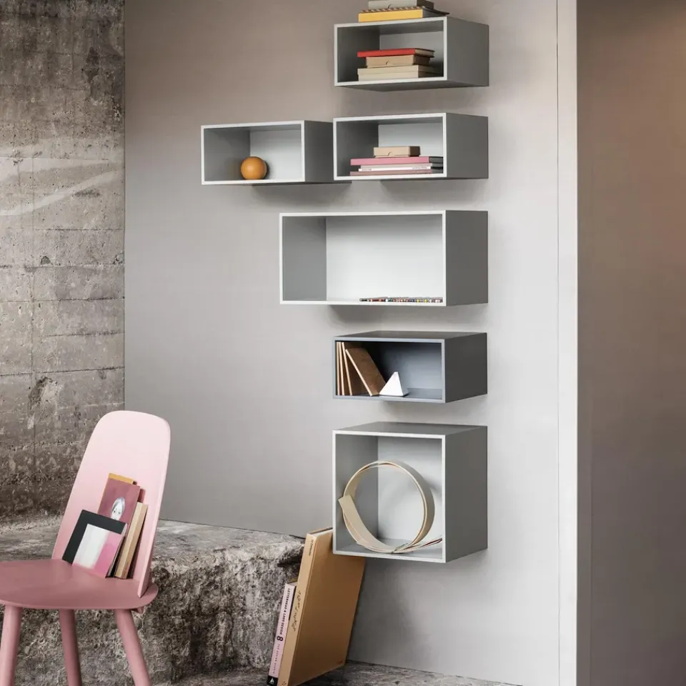 Módulo de estantería Mini Stacked small, claro*Muuto Hot