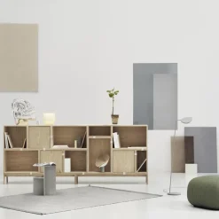 Módulo de estantería Stacked 2.0 con fondo, large, roble*Muuto Discount