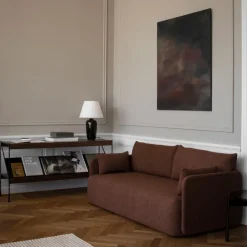 Módulo de estantería Zet, Natural oak, 1x2, black steel base*Audo Copenhagen
