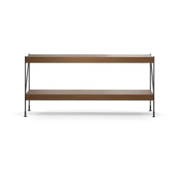 Módulo de estantería Zet, Oak dark stained, 1x2, black steel base*Audo Copenhagen Discount