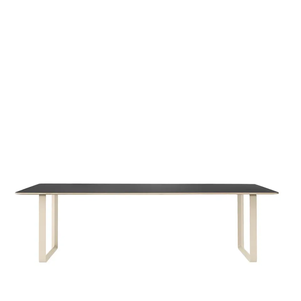 Mesa 70/70 255x108 cm, Black linoleum-Plywood-Sand*Muuto Hot
