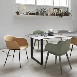Mesa 70/70 255x108 cm, Black linoleum-Plywood-Sand*Muuto Hot