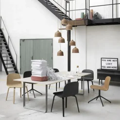 Mesa 70/70 255x108 cm, Black linoleum-Plywood-Sand*Muuto Hot