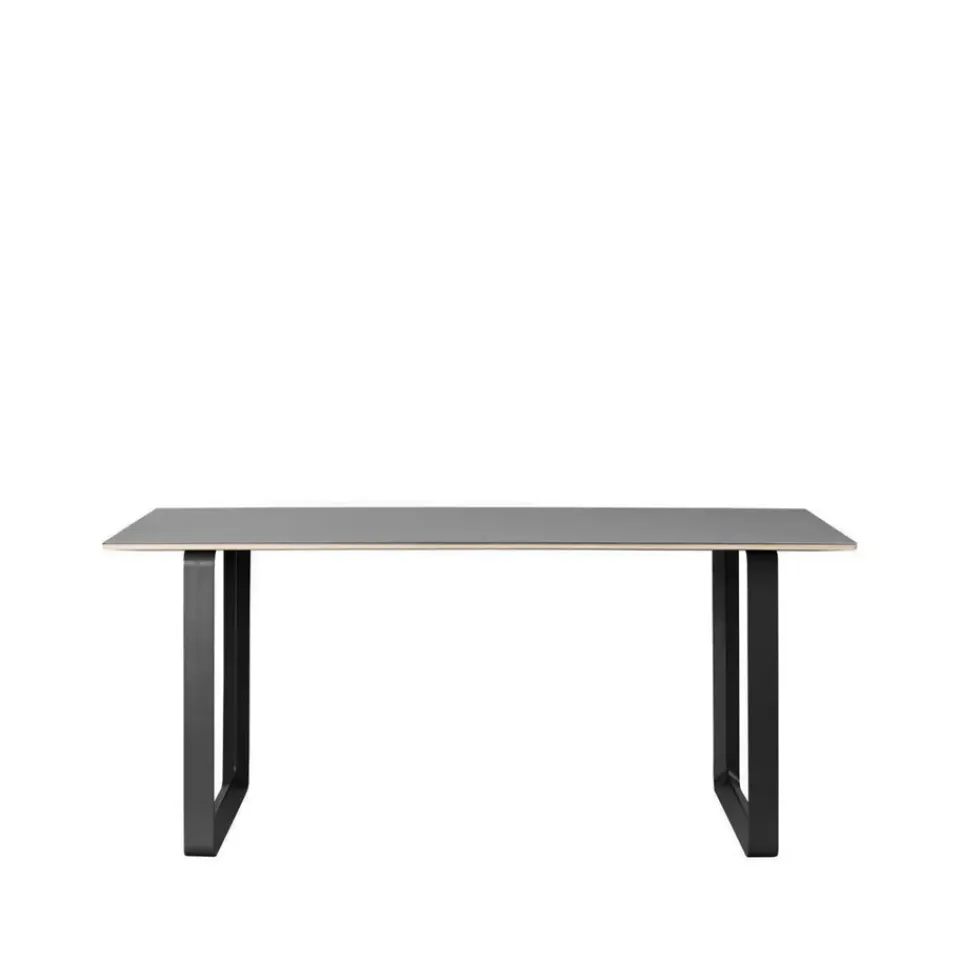 Mesa 70/70 170x85 cm, Black linoleum-Plywood-Black*Muuto New