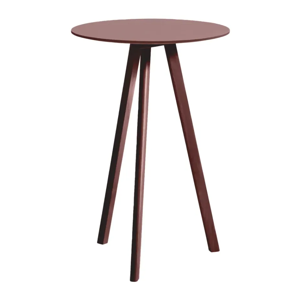 Mesa alta CPH20 2.0, Ø70 cm, Burgundy linoleum-Bordeaux*HAY Clearance