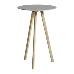 Mesa alta CPH20 2.0, Ø70 cm, Grey linoleum-roble lacado*HAY Discount
