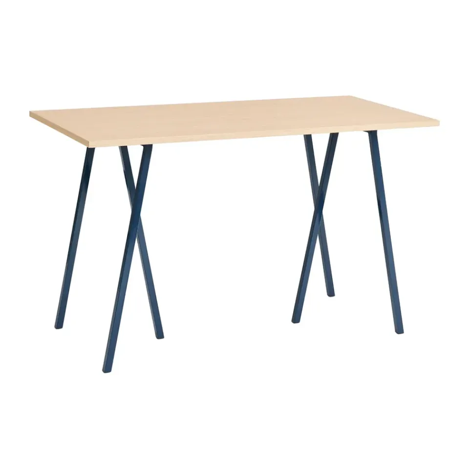 Mesa alta Loop Stand incl. support 77,5x160 cm, Deep blue-clear lacq. oak*HAY Hot
