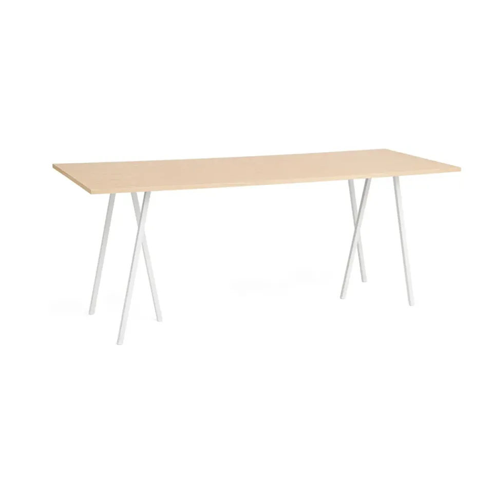 Mesa alta Loop Stand incl. support 92,5x250 cm, White-clear lacq. oak*HAY Discount
