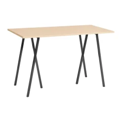 Mesa alta Loop Stand incl. support 77,5x160 cm, Black-clear lacq. oak*HAY Hot