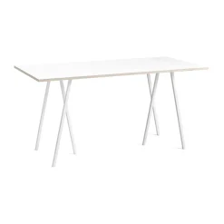 Mesa alta Loop Stand incl. support 92,5x200 cm, White-white laminate-plywood*HAY New