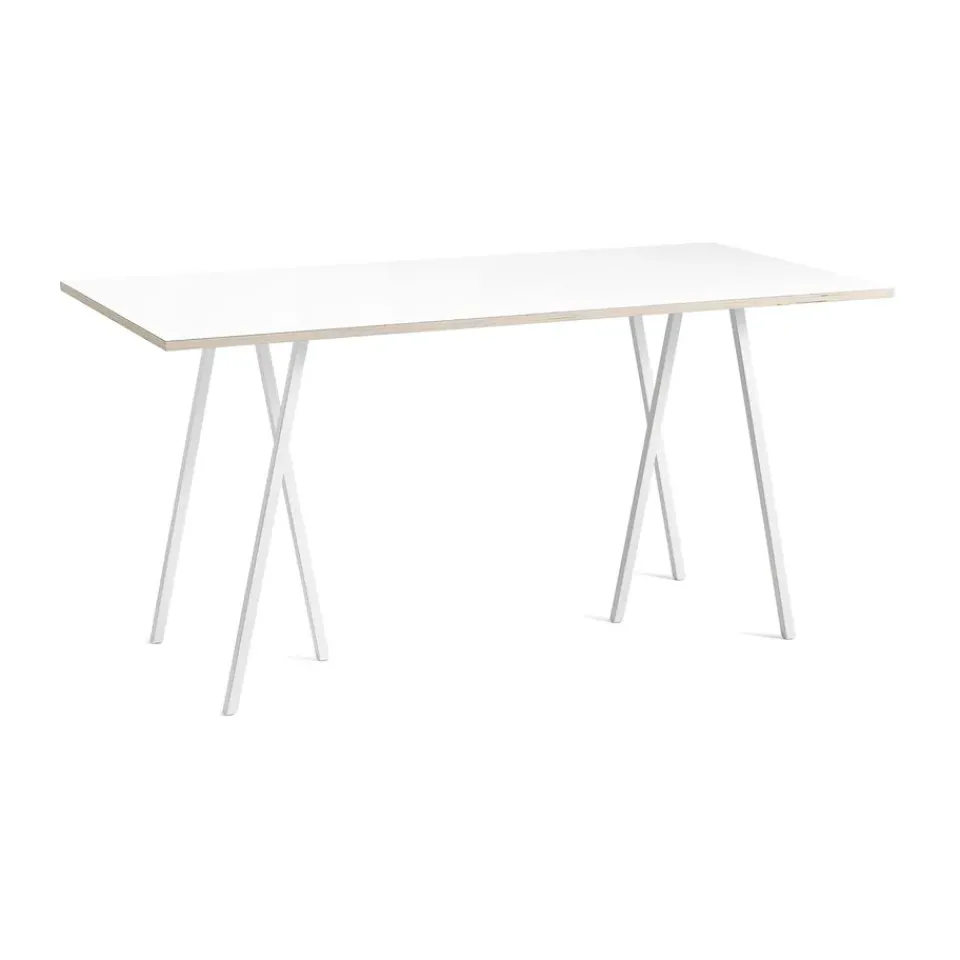 Mesa alta Loop Stand incl. support 92,5x200 cm, White-white laminate-plywood*HAY New