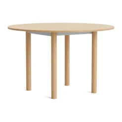 Mesa Annex Round, Aluminio oxidado – roble lacado, Ø120 cm*HAY New