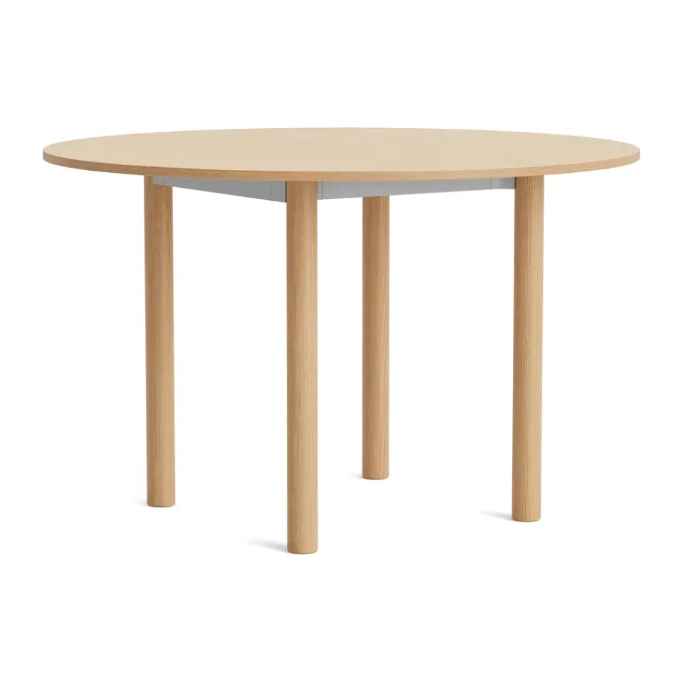Mesa Annex Round, Aluminio oxidado – roble lacado, Ø120 cm*HAY New