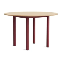 Mesa Annex Round, Roble lacado – barn red aluminium, Ø120 cm*HAY Clearance