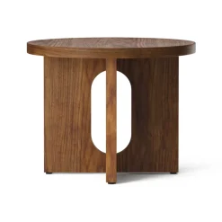 Mesa Auxiliar Androgyne de nogal Ø50 cm, Nogal-Tablero de mesa*Audo Copenhagen New