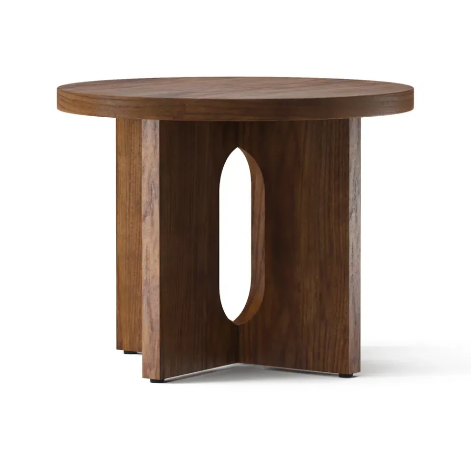 Mesa Auxiliar Androgyne de nogal Ø50 cm, Nogal-Tablero de mesa*Audo Copenhagen New