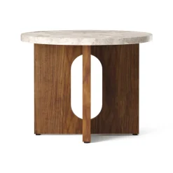 Mesa Auxiliar Androgyne de nogal Ø50 cm, Tablero Kunis Breccia*Audo Copenhagen Hot