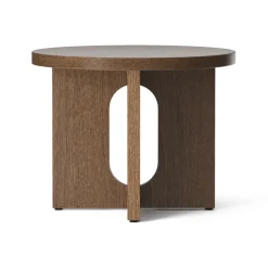 Mesa Auxiliar Androgyne de roble oscurecido Ø50 cm , Tablero de roble teñido de oscuro*Audo Copenhagen Clearance