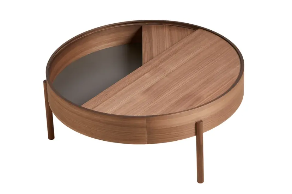 Mesa auxiliar Arc Ø89 cm, Nogal*Woud Discount