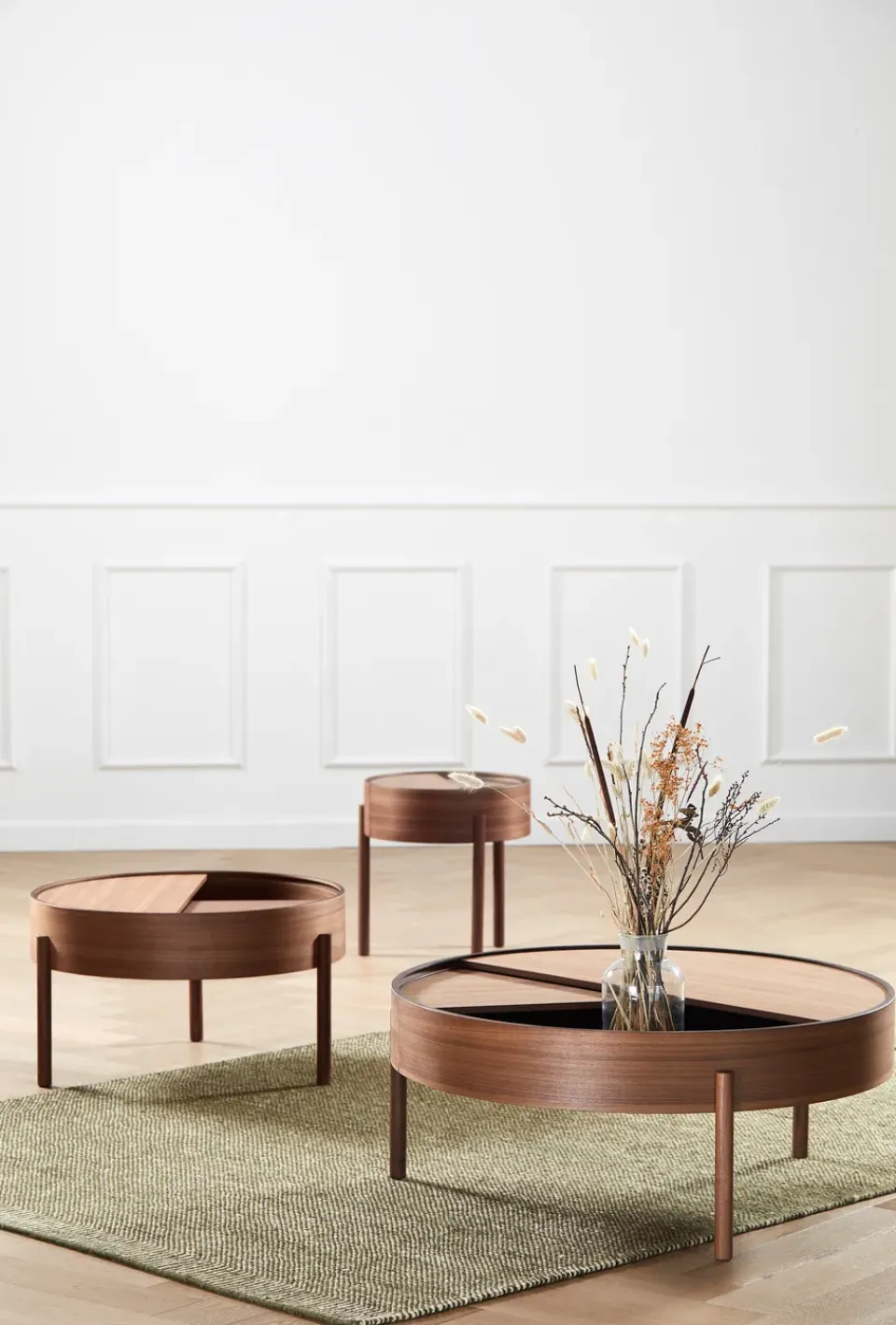 Mesa auxiliar Arc Ø89 cm, Nogal*Woud Discount