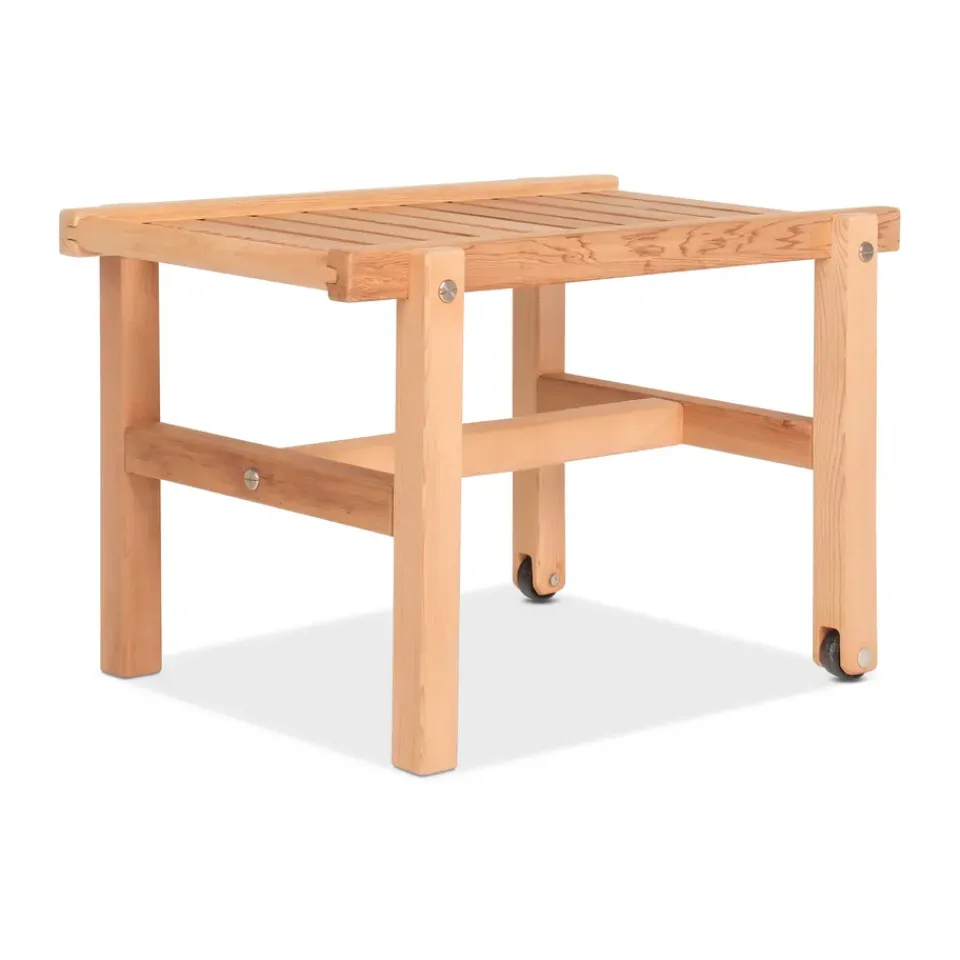 Mesa auxiliar con ruedas 49, Redwood, 48×45 cm*Fri Form New