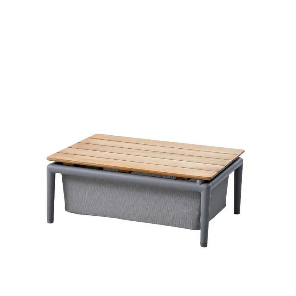 Mesa auxiliar Conic, Light grey, teak*Cane-line Best