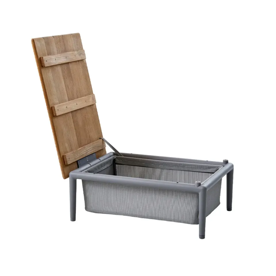 Mesa auxiliar Conic, Light grey, teak*Cane-line Best