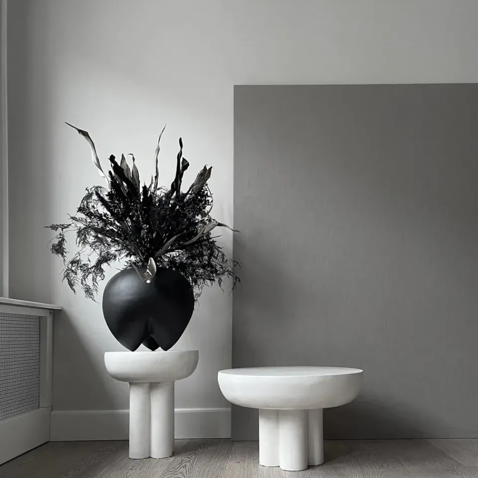 Mesa auxiliar Crown tall Ø45 cm, bone white*101 Copenhagen Sale