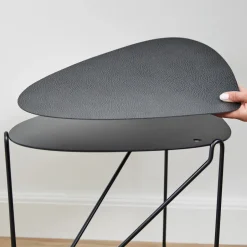 Mesa auxiliar Curve Chameleon Hippo, Black-anthracite*LIND DNA Outlet