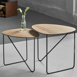 Mesa auxiliar Curve M, roble*LIND DNA Outlet