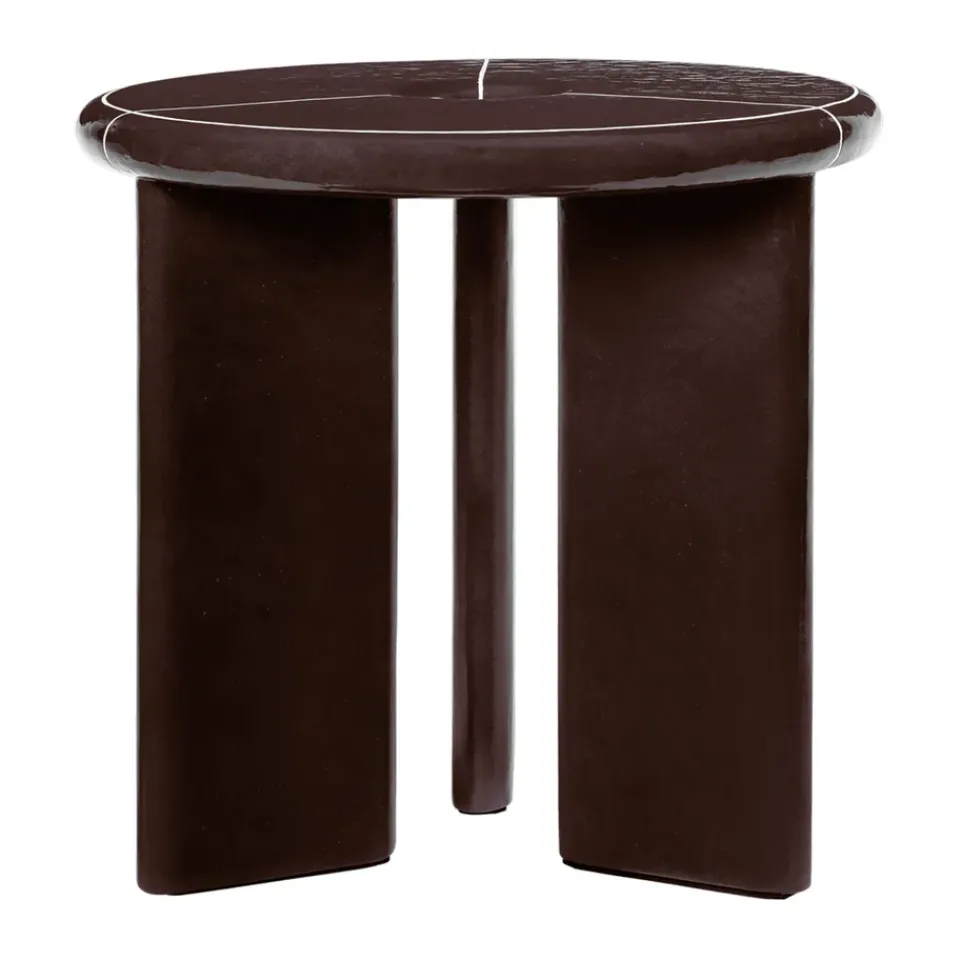 Mesa auxiliar Deya Ø47x45 cm, Chestnut brown*Ferm Living Outlet