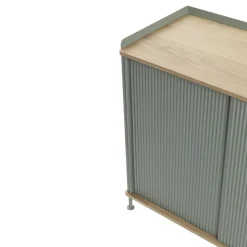 Mesa auxiliar Enfold baja 125x45x63 cm, Oak-Dusty green*Muuto Online