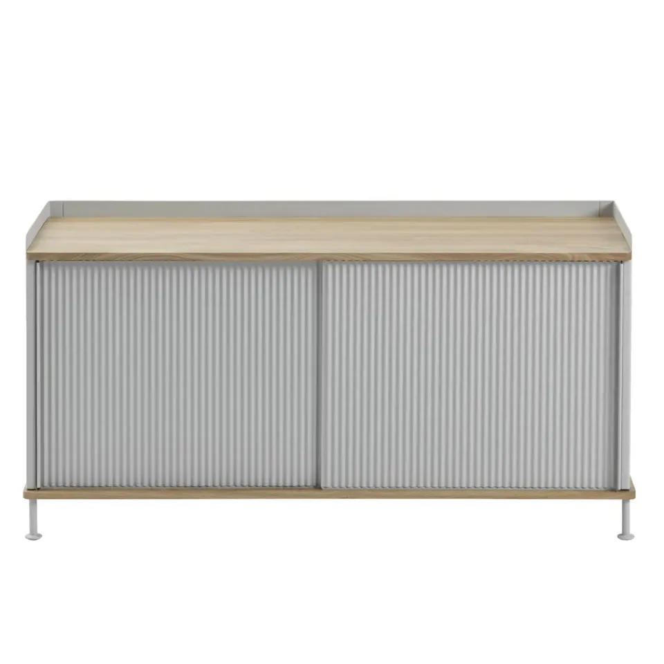 Mesa auxiliar Enfold baja 125x45x63 cm, Oak-Grey*Muuto Online