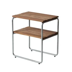 Mesa auxiliar Grythyttan, Teca-estructura galvanizada en caliente*Grythyttan Stålmöbler Discount