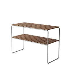 Mesa auxiliar Grythyttan, Teca-estructura galvanizada en caliente*Grythyttan Stålmöbler New