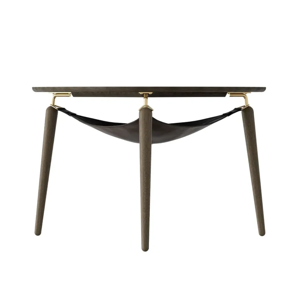 Mesa auxiliar Hang Out, Roble oscuro-latón*Umage Sale