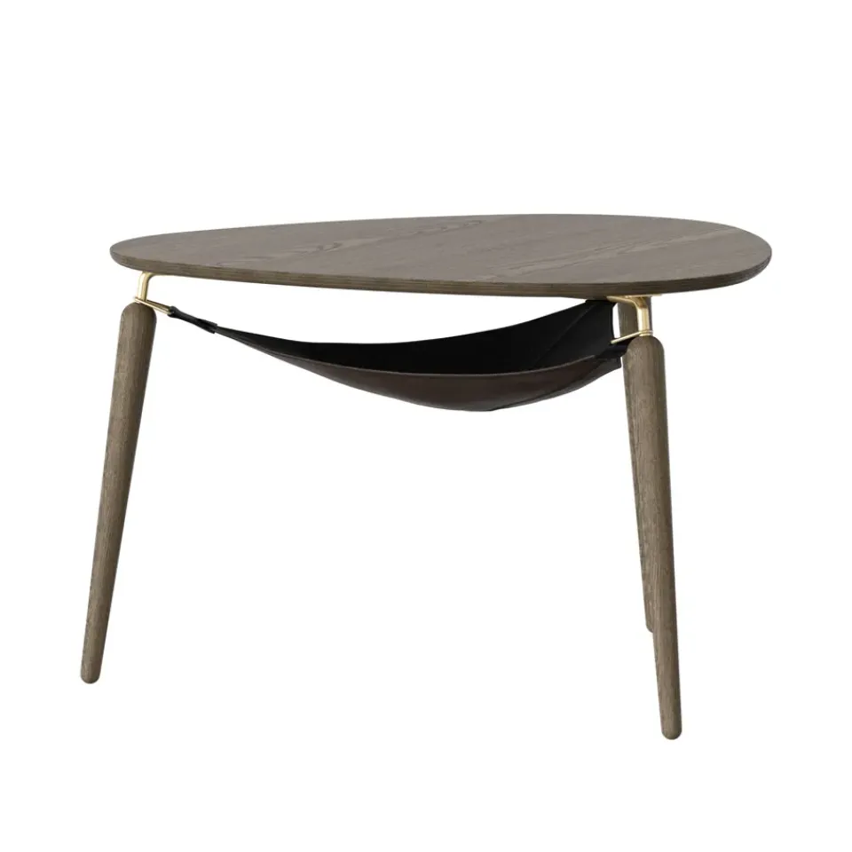 Mesa auxiliar Hang Out, Roble oscuro-latón*Umage Sale