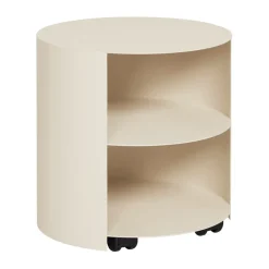 Mesa auxiliar Hide Ø38x41 cm, Light ivory textured*Hem Hot