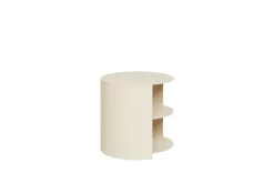 Mesa auxiliar Hide Ø38x41 cm, Light ivory textured*Hem Hot