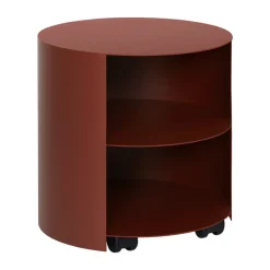 Mesa auxiliar Hide Ø38x41 cm, Red brown textured*Hem Hot